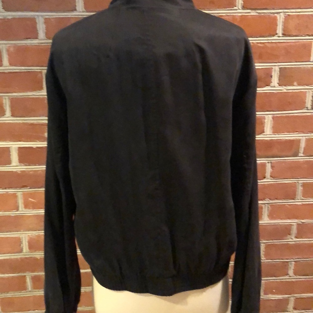 a moss Embroidered Bomber Jacket Sz S - Picture 3 of 5